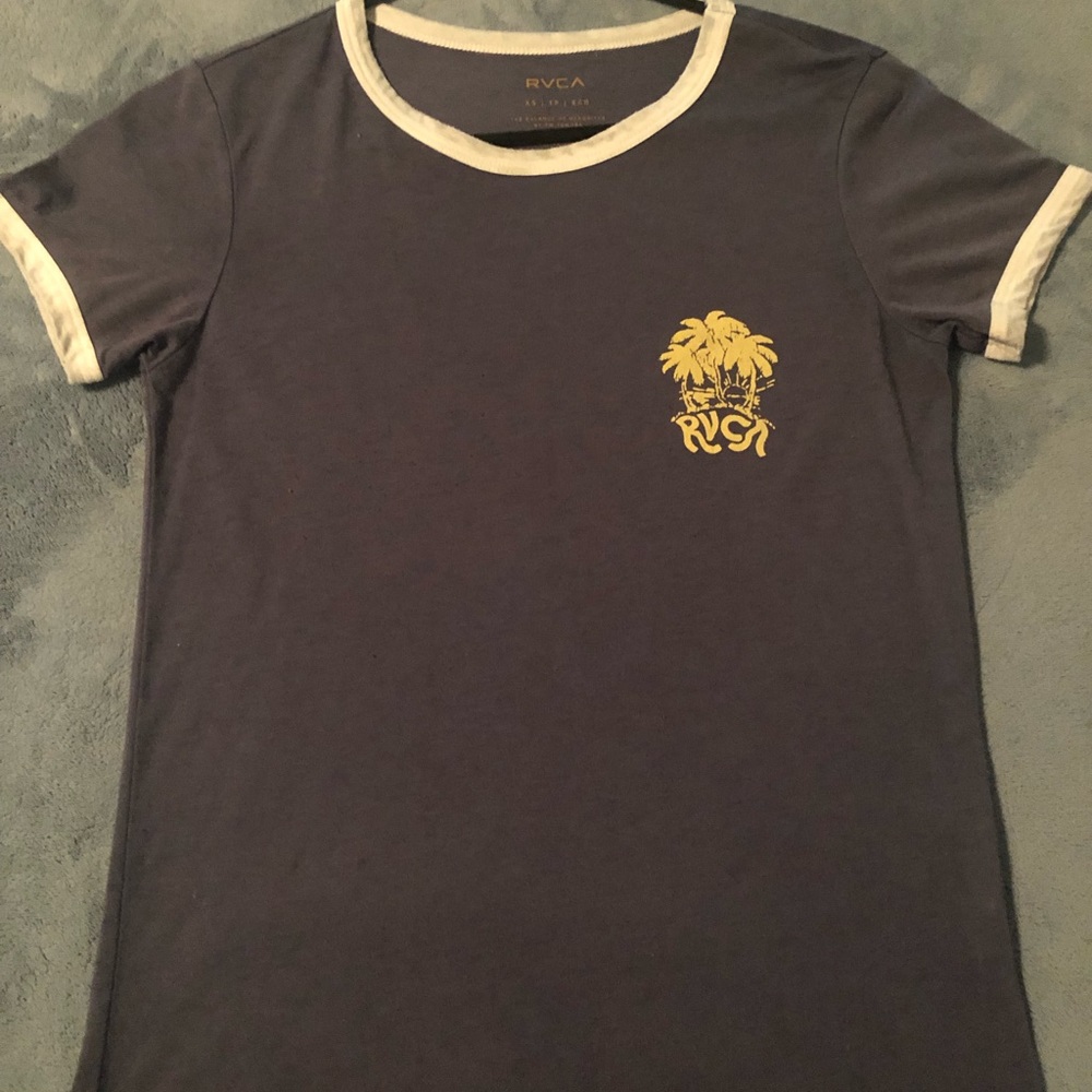 Navy rvca short sleeve shirt xs